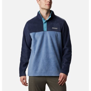 Columbia Steens Mountain Half Snap Fleece, Pullover Azules Grises Azul Marino Azules Para Hombre | 1